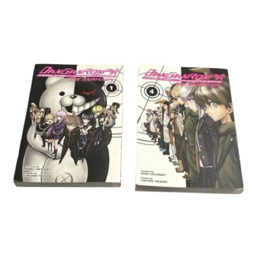 Danganronpa Manga Volumes Set — Black & White Covers set of 2 -Volume 1 and 4